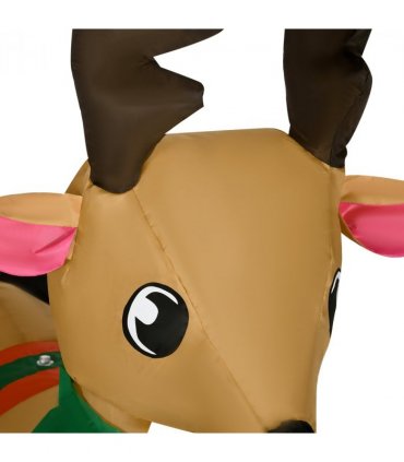 4ft Christmas Inflatable Santa Claus Sledge Sleigh Reindeer Blow Up Xmas Garden