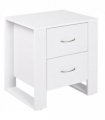 Particle Board 2-Drawer Bedside Table White