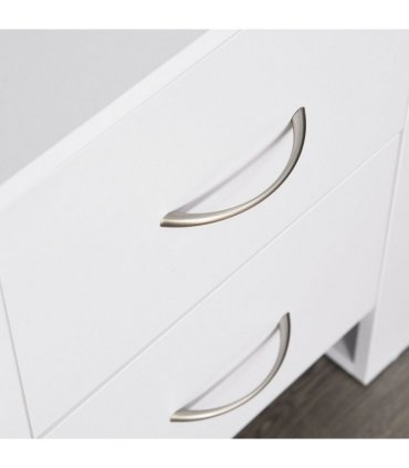 Particle Board 2-Drawer Bedside Table White