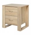 Particle Board 2-Drawer Bedside Table Natural