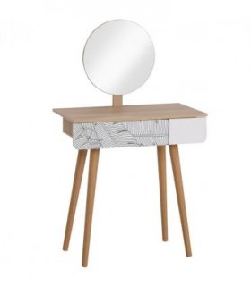 Wooden Nordic Dressing Table Brown/White