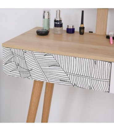 Wooden Nordic Dressing Table Brown/White
