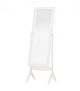 Tall Freestanding Dressing Mirror w/Adjustable Tilt White