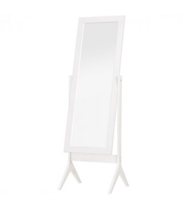 Tall Freestanding Dressing Mirror w/Adjustable Tilt White