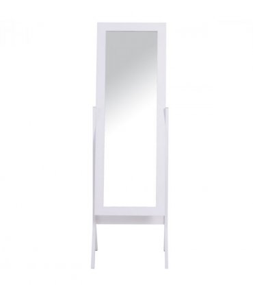 Tall Freestanding Dressing Mirror w/Adjustable Tilt White