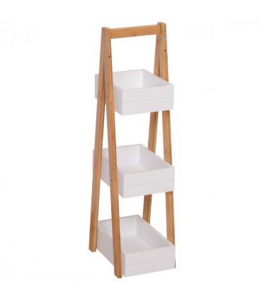 Bathroom A-Shape Rack, 3-Tier-Bamboo