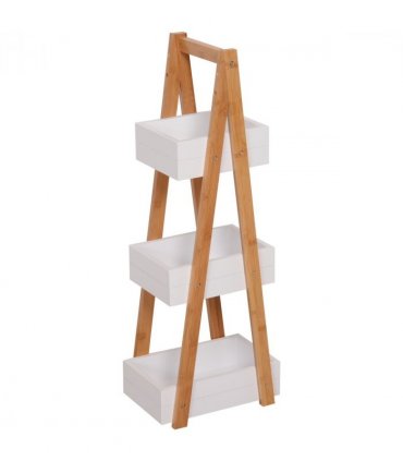 Bathroom A-Shape Rack, 3-Tier-Bamboo