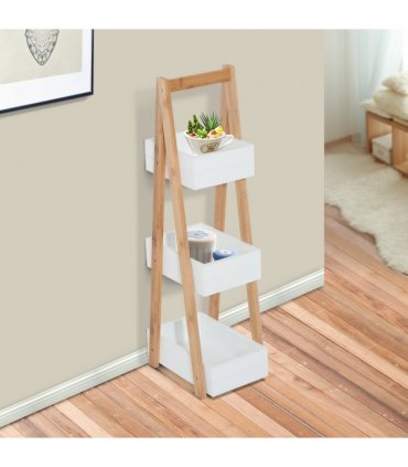 Bathroom A-Shape Rack, 3-Tier-Bamboo