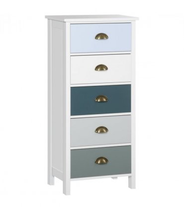 Chest of Drawers, 5-Drawer Dresser with Metal Handle