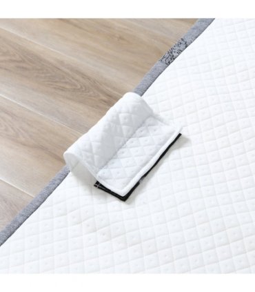 Folding Bed with 10cm Mattress, Portable Foldable Guest Bed Metal Frame