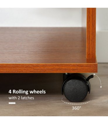 Open Wardrobe W/ Clothes Hanging Rail-Walnut