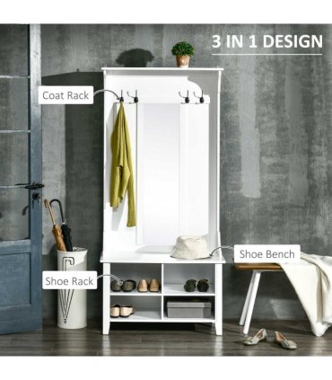 Mirror Cabinet, 80Lx40Wx170H cm-White