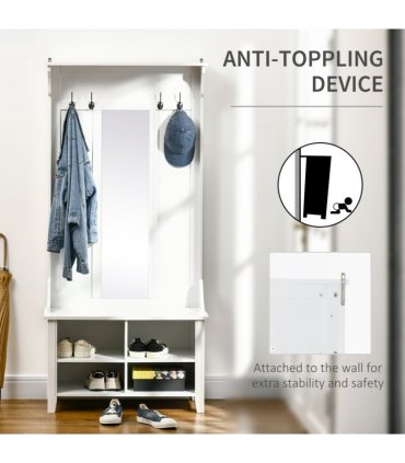 Mirror Cabinet, 80Lx40Wx170H cm-White