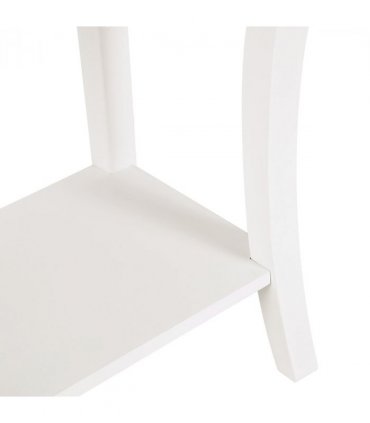 Console Table Storage Display Desk W/ 2 Drawers-Ivory White