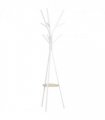 180cm Coat Rack Metal Clothes and Scarves Hat Hanger Hall Tree 9 Hooks-White