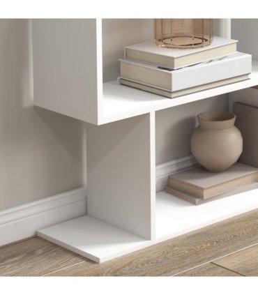 Shelving Unit White Particle Board 6-Tier Asymmetrical Shelving Unit 80x23x192cm