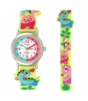 Kid's TimeTeacher Watch - Blue PVC Strap 27mm - Dino Summer Tweets - R1513.94