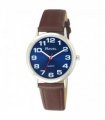 Watch Blue Dial Brown Strap Unisex Classic 26.00 cm Ravel Watch R0105.49.1