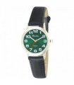 Ravel Women's Classic Green Dial Black Strap Watch R0105.48.2