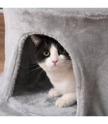 Cat Tree Multi-level Kitten Tower w/ Scratching Post Condo Plush Perches