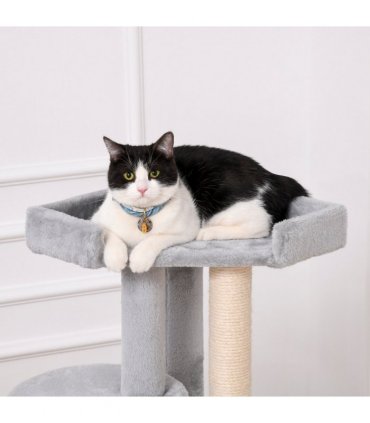 Cat Tree Multi-level Kitten Tower w/ Scratching Post Condo Plush Perches