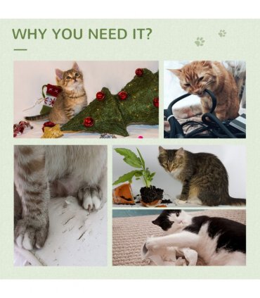 Cat Tree Green Chenille Fabric 40L x 40W x 96H cm Cactus Shape Scratching Post