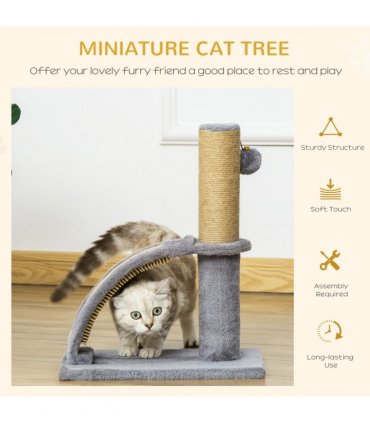 Cat Tree Climbing Activity Center with Scratching Massage Board Hanging Ball