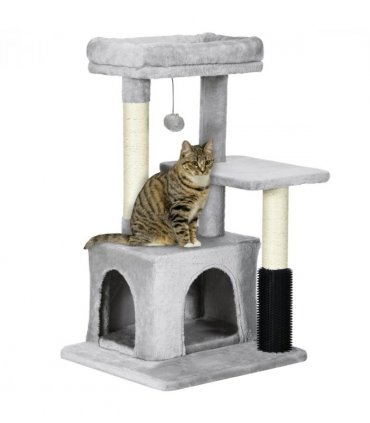 Cat Tree Climbing Activity Center with Scratching Massage Toy Hanging Ball