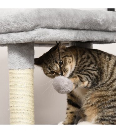 Cat Tree Climbing Activity Center with Scratching Massage Toy Hanging Ball