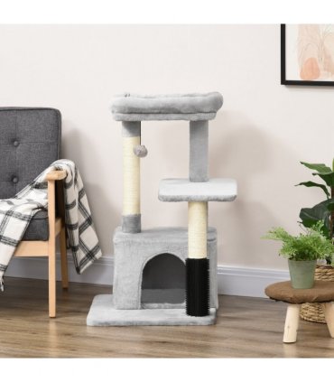 Cat Tree Climbing Activity Center with Scratching Massage Toy Hanging Ball
