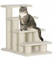 Pet Ramp Stairs 4 Steps Cat Tree Ladder Safety Steps Climbing Frame Brown