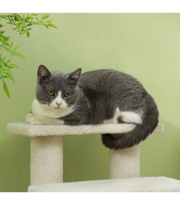 Pet Ramp Stairs 4 Steps Cat Tree Ladder Safety Steps Climbing Frame Brown