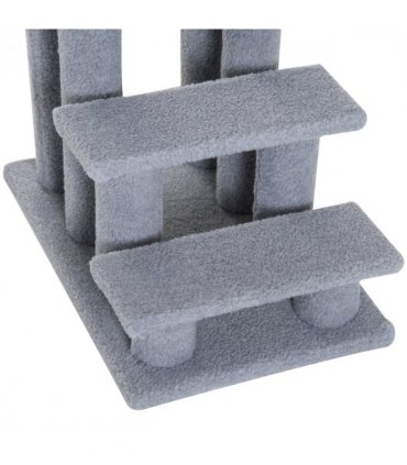 Pet Ramp Stairs 4 Steps Cat Tree Ladder Safety Steps Climbing Frame Grey
