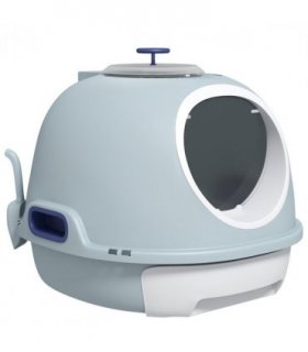 Cat Litter Box Pet Toilet With Scoop Enclosed Drawer Skylight Easy To Clean