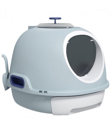 Cat Litter Box Pet Toilet With Scoop Enclosed Drawer Skylight Easy To Clean