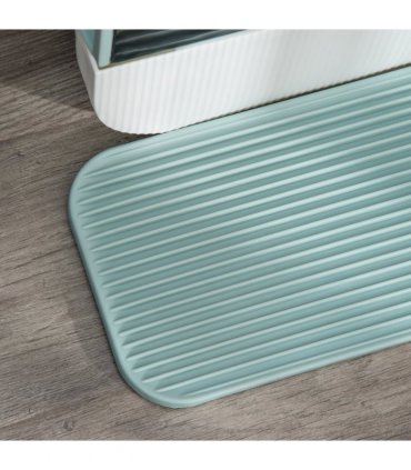 Hooded Cat Litter Tray Green Plastic 43L x 44W x 47H cm Scoop Filter Flap Door