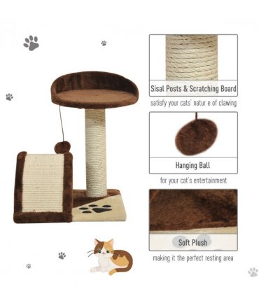 Cat Tree Kitten Scratching Scratcher Cosy Sisal Home Play Rest Activity Exercise