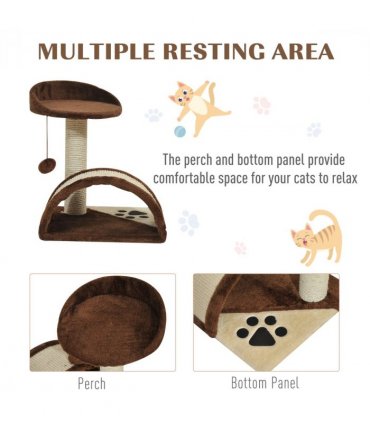 Cat Tree Kitten Scratching Scratcher Cosy Sisal Home Play Rest Activity Exercise