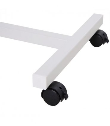 Multipurpose Overbed Chair Table Sofa Side Stand Height Adjustable White/Brown