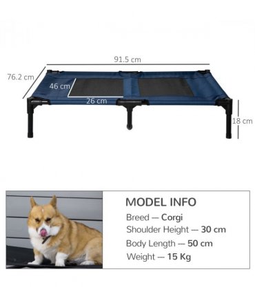 Pet Bed Raised Cot Dog Cat Elevated Puppy Hammock Camping Portable Waterproof