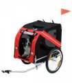 Pet Bicycle Trailer Dog Cat Bike Carrier Water Resistant W/ Hitch Coupler Red