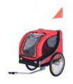 Dog Bike Trailer Pet Cat Carrier for Small Medium Puppy Travel Black and Red