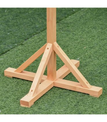 Wooden Bird Feeder Natural Wood Finish 55L x 55W x 144H cm Fir Wood Platform