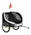 Pet Bicycle Trailer Dog Cat Bike Carrier Water Resistant Travel Steel Black