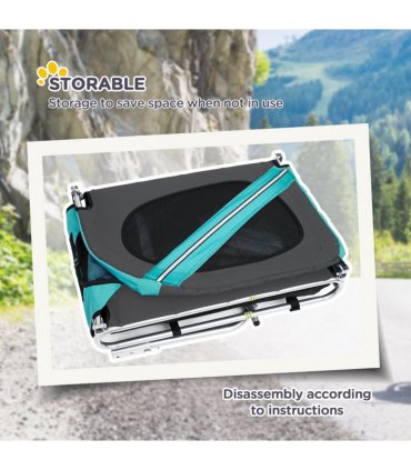 Pet Bicycle Trailer Dog Cat Bike Carrier Water Resistant W/ Hitch Coupler Green