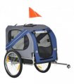 Pet Bicycle Trailer Dog Cat Bike Carrier Water Resistant W/ Hitch Coupler Blue