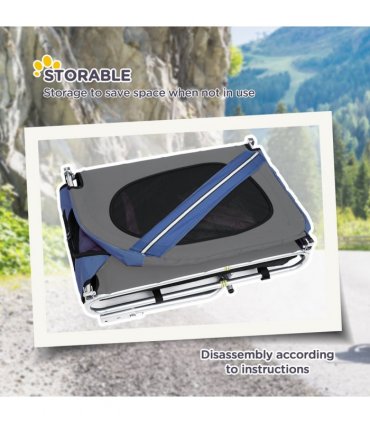 Pet Bicycle Trailer Dog Cat Bike Carrier Water Resistant W/ Hitch Coupler Blue