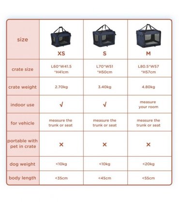 Pet Backpack Carrier Blue 60L x 41.5W x 41H cm Folding Portable Cat Puppy Cage