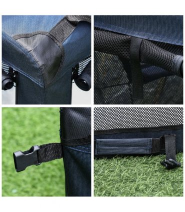 Pet Backpack Carrier Blue 60L x 41.5W x 41H cm Folding Portable Cat Puppy Cage