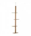 Cat Tree  Floor To Ceiling Cat Tree for Indoor Cats w/ Adjustable Height - Brown